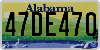 AL license plate 47DE470