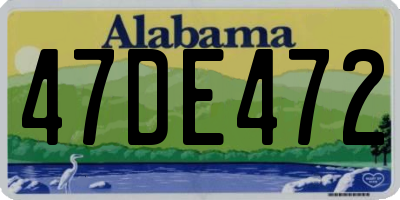 AL license plate 47DE472