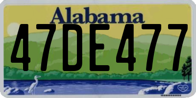 AL license plate 47DE477