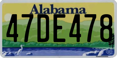 AL license plate 47DE478