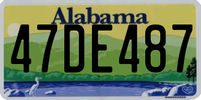 AL license plate 47DE487