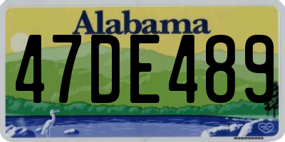 AL license plate 47DE489