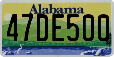 AL license plate 47DE500