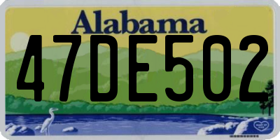 AL license plate 47DE502