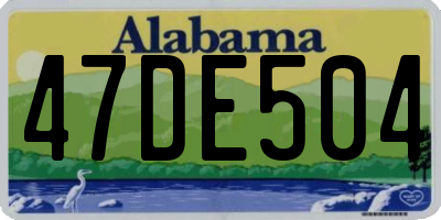 AL license plate 47DE504