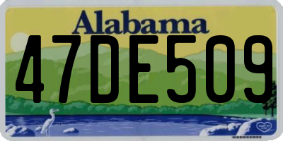 AL license plate 47DE509