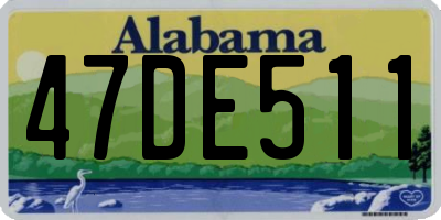 AL license plate 47DE511