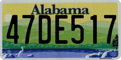 AL license plate 47DE517