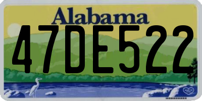 AL license plate 47DE522