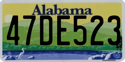 AL license plate 47DE523