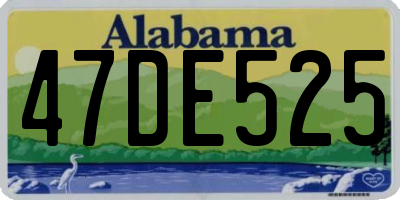AL license plate 47DE525