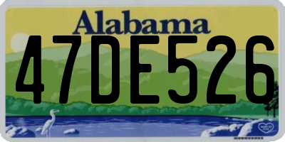 AL license plate 47DE526