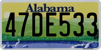 AL license plate 47DE533
