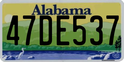 AL license plate 47DE537