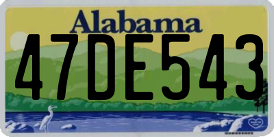 AL license plate 47DE543