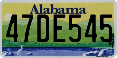 AL license plate 47DE545