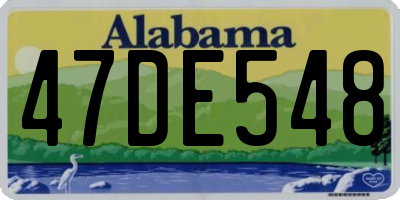 AL license plate 47DE548