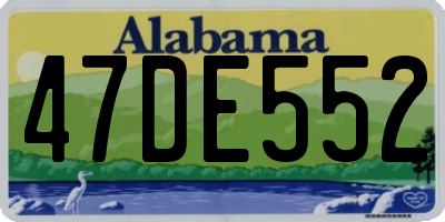 AL license plate 47DE552