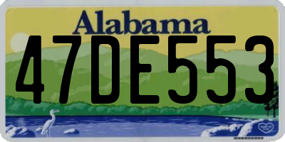 AL license plate 47DE553