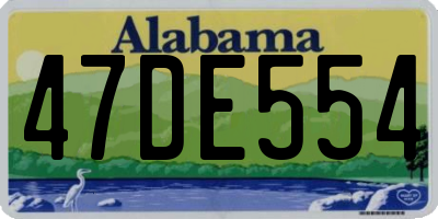 AL license plate 47DE554