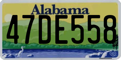 AL license plate 47DE558