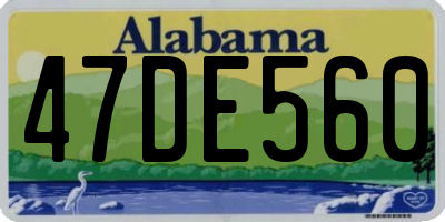 AL license plate 47DE560