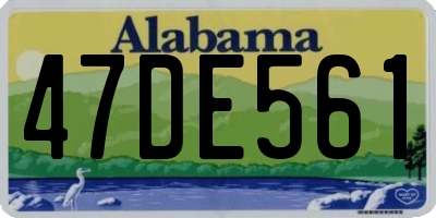 AL license plate 47DE561