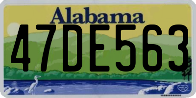 AL license plate 47DE563