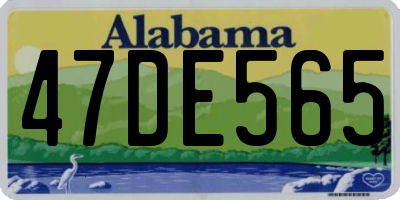 AL license plate 47DE565