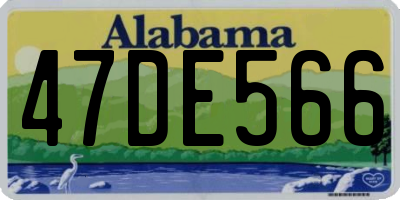 AL license plate 47DE566