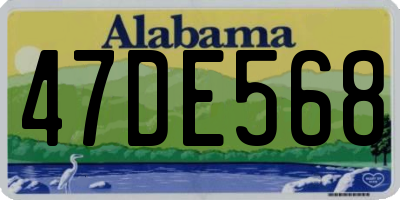AL license plate 47DE568