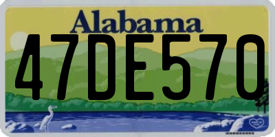 AL license plate 47DE570