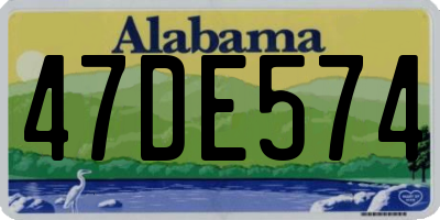 AL license plate 47DE574