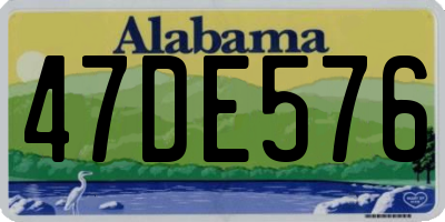 AL license plate 47DE576
