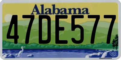 AL license plate 47DE577