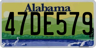 AL license plate 47DE579