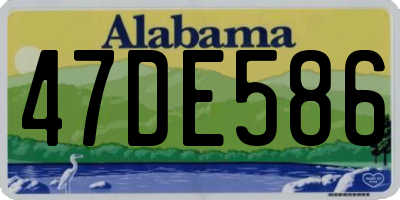 AL license plate 47DE586