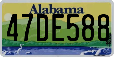 AL license plate 47DE588