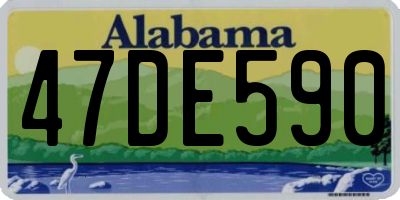 AL license plate 47DE590
