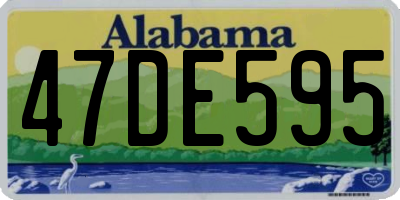 AL license plate 47DE595