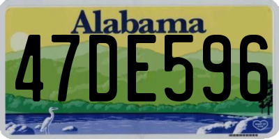 AL license plate 47DE596