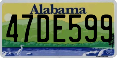 AL license plate 47DE599