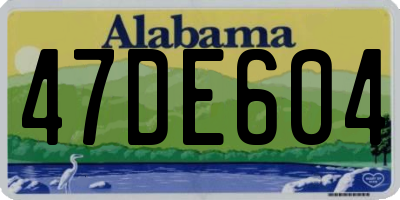 AL license plate 47DE604