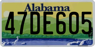 AL license plate 47DE605