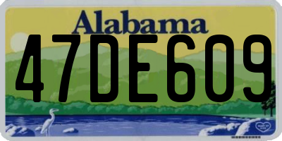 AL license plate 47DE609