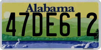 AL license plate 47DE612