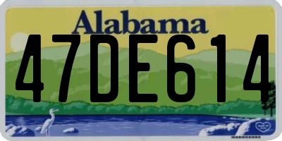 AL license plate 47DE614