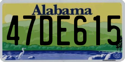 AL license plate 47DE615