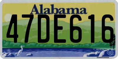 AL license plate 47DE616