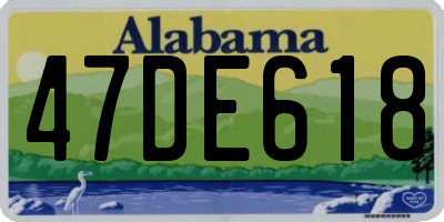 AL license plate 47DE618